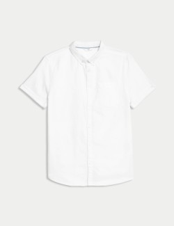 Pure Cotton Plain Shirt (6-16 Yrs)