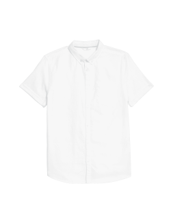 Pure Cotton Plain Shirt (6-16 Yrs)