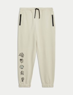 Cotton Rich Embroidered Joggers (2-16 Yrs)