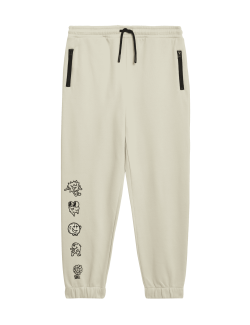 Cotton Rich Embroidered Joggers (2-16 Yrs)