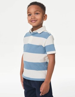 Pure Cotton Striped Polo Shirt (2-8 Yrs)