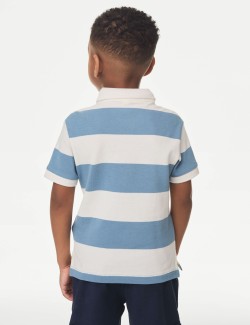 Pure Cotton Striped Polo Shirt (2-8 Yrs)