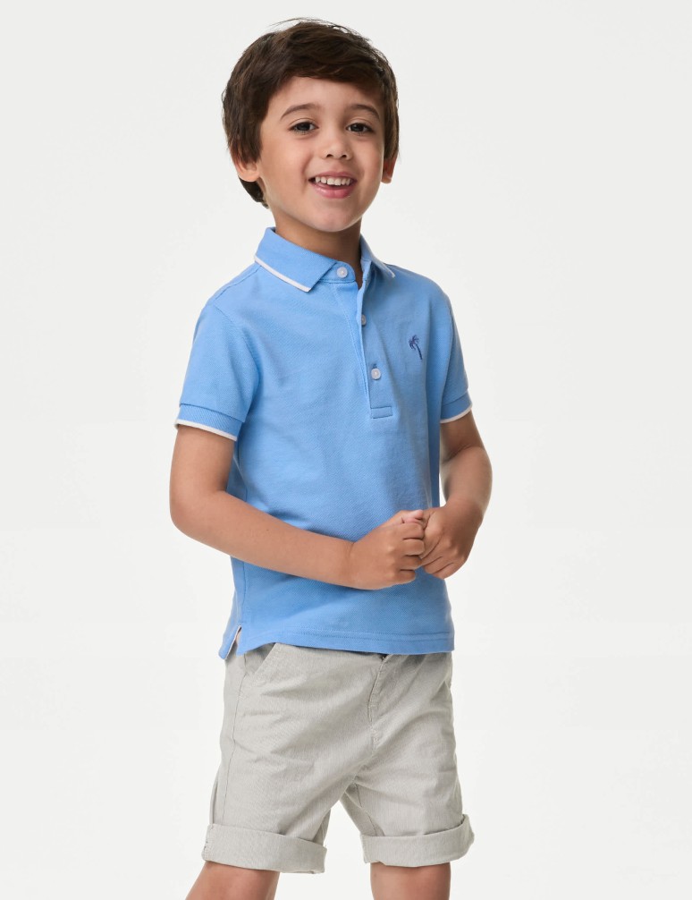 Pure Cotton Polo Shirt (2-8 Yrs)