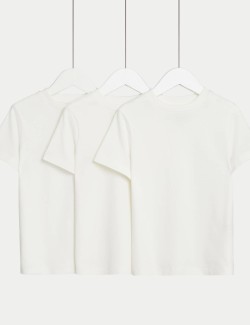 3pk Pure Cotton Plain T-Shirts (2-8 Yrs)