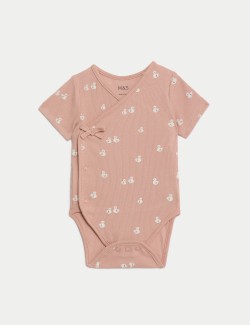 3pk Cotton Rich Swan Bodysuits (6½lbs-3 Yrs)