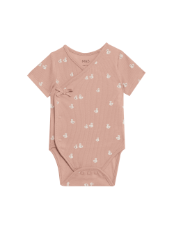 3pk Cotton Rich Swan Bodysuits (6½lbs-3 Yrs)