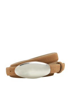 Suede Feature Buckle Belt