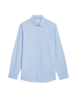 Regular Fit Easy Iron Pure Cotton Striped Shirt