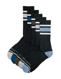 5 párů sportovních ponožek Cool & Freshfeet™ s vysokým podílem bavlny