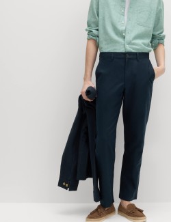 Regular Fit Linen Blend Chinos