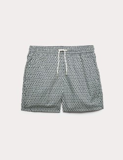 Quick Dry Geometric Print Swim Shorts