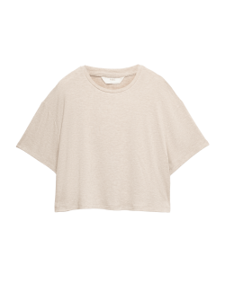 Žebrovaný pyžamový top s vysokým obsahem modalu