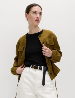 Pointelle Slim Fit Knitted Top