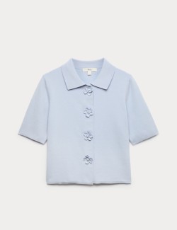 Button Detail Slim Fit Cardigan