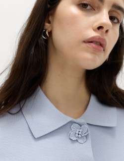 Button Detail Slim Fit Cardigan