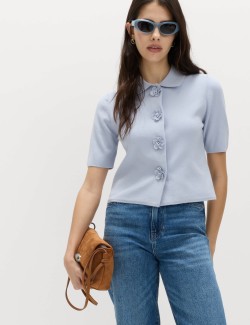 Button Detail Slim Fit Cardigan