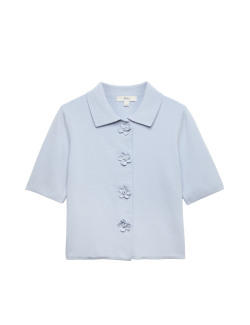 Button Detail Slim Fit Cardigan