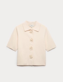 Button Detail Slim Fit Cardigan