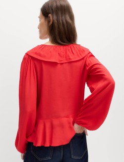 Waisted Ruffle Blouse