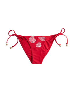 Spodní díl bikin se zavazováním po stranách a s výšivkou