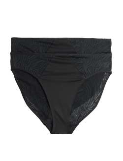 2 Pack Body Lace High Leg Knickers