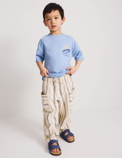 Tričko z čisté bavlny s grafikou ryby (2–8 let)