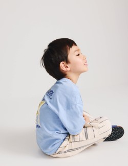 Tričko z čisté bavlny s grafikou ryby (2–8 let)