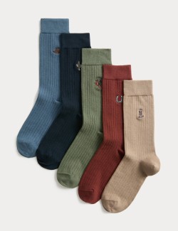 5 Pack Cool & Fresh Western Cowboy Socks