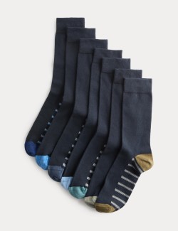 7 Pack Cool & Fresh™ Striped Cotton Rich Socks