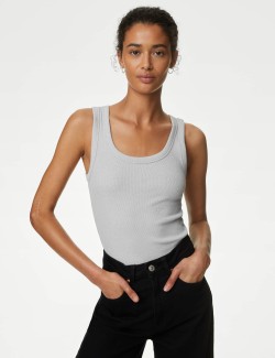 Cotton Rich Ribbed Vest