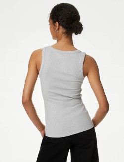 Cotton Rich Ribbed Vest