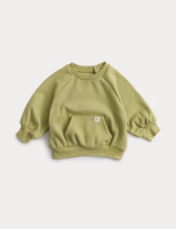 Cotton Blend Fleece Lined Sweatshirt (0-3 Yrs)