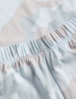 Krátké dětské pyžamo s maskáčovým vzorem (1–16 let)