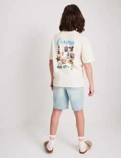 Pure Cotton Graphic T-Shirt (6-16 Yrs)