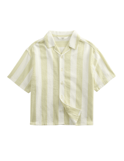 Cotton Rich Striped Seerscucker Shirt (2-8 Yrs)