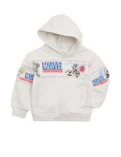 Mikina Marvel™ s kapucí a vysokým podílem bavlny (2–8 let)