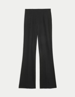 Jersey Elasticated Waist Flared Trousers