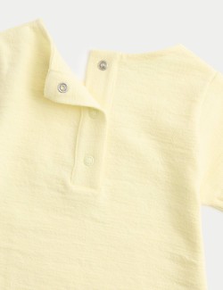 Unisex kombinéza s potiskem popcornu z čisté bavlny (0 – 24 měsíců)