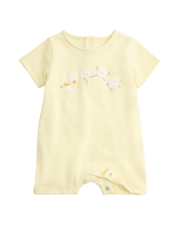 Unisex kombinéza s potiskem popcornu z čisté bavlny (0 – 24 měsíců)