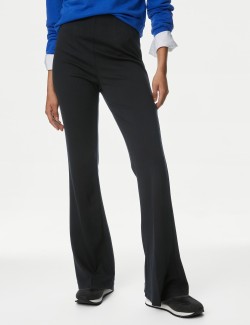 Jersey Elasticated Waist Flared Trousers