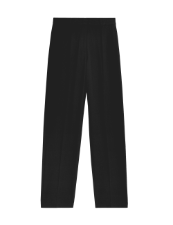 Woven Straight Leg Trousers with Stretch