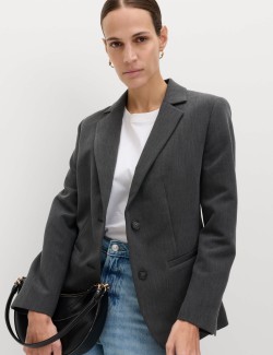 Relaxed Tailored Single-Breasted Blazer