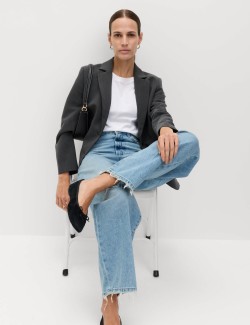 Relaxed Tailored Single-Breasted Blazer