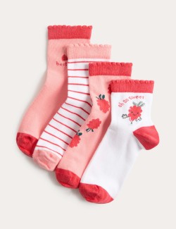 4 Pack Fun Berries Socks (6 Small - 7 Large)