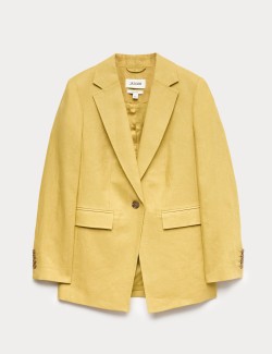 Prodloužený jednořadý blejzr z čistého lnu