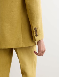 Prodloužený jednořadý blejzr z čistého lnu