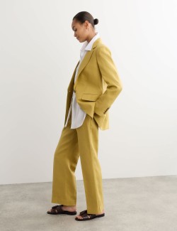 Prodloužený jednořadý blejzr z čistého lnu