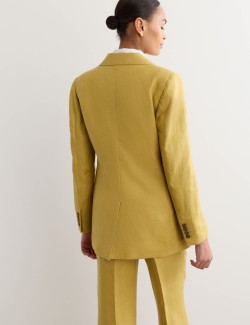 Prodloužený jednořadý blejzr z čistého lnu