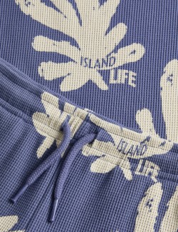 2 Piece Pure Cotton Printed Waffle Outfit (2-8 Yrs)