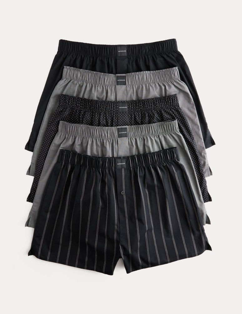 5pk Supima® Cotton Rich Woven Boxers